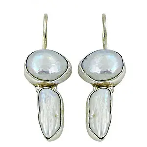 Elegantes Pendientes de Plata de Ley 925 con Perlas para Mujer, Accesorio de Joyería Premium - Product Image 2