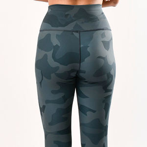 Wholesale Customized Mid Waist Elastic Waist Yoga <b>Leggings</b> Solid Pattern Breathable Eco-Friendly Women's Pants in Custom Colors - Product Image 3