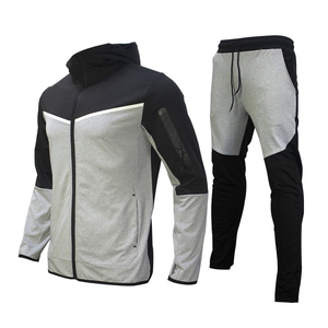 Conjunto Deportivo de Dos Piezas para Hombre, Sudadera con Capucha y Cordón, Pantalones Deportivos, 100% Algodón, Estampado, para Invierno - Product Image 1