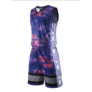 Impression par sublimation personnalisée Maillot de basket-ball à col en V pour hommes uniforme en maille vierge pour la pratique de l'équipe pour la marque personnelle - Product Image 3