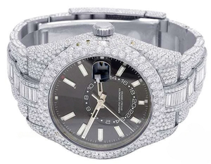 Montre à mouvement automatique entièrement glacée VVS Moissanite en diamant Montre-bracelet faite à la main Fabricant de bijoux de mode en acier inoxydable - Product Image 6