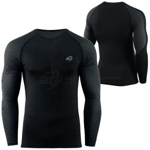 Men Rash Guard Fitness Wear <b>Long</b> <b>Sleeve</b> Lightweight Breathable <b>Top</b> Ideal For Gym <b>Workout</b> And Daily Exercise Rash Guard - Product Image 3