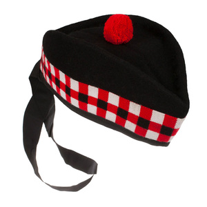 Gorra clásica Highland Glengarry con lazo lateral acabado liso usado con orgullo en reuniones y gorros Glengarry tradicionales - Product Image 2