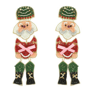 Boucles d'oreilles brodées perlées basées sur un festival vibrant avec un artisanat fait à la main avec 100% perles de verre pour un look affirmé - Product Image 6