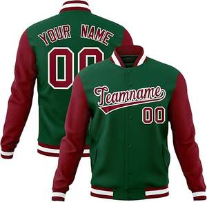 Chaqueta universitaria con logotipo personalizado para hombre, chaquetas con letras de béisbol universitario con bordado de chenilla, abrigo de bombardero de equipo personalizado - Product Image 3