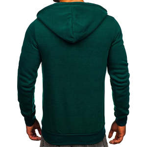 Sudaderas con cremallera de impresión personalizada de alta calidad sudaderas con capucha de hombre con cremallera en blanco mezclado de algodón y cremallera personalizada OEM - Product Image 3
