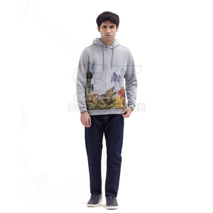 Sweat à capuche pour homme en coton mélangé doux polaire pour l'hiver décontracté et quotidien - Product Image 2