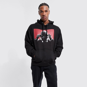 Survêtement de sport en coton et polyester Survêtement personnalisé pour hommes sweat à capuche surdimensionné et pantalon ample survêtements - Product Image 5
