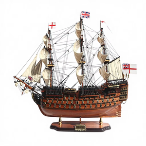 แบบจำลองเรือไม้ HMS Victory คุณภาพสูง ขนาด 86 ซม. - ของที่ระลึกทางทะเลที่ไม่เหมือนใคร และของตกแต่งบ้านสไตล์โบราณ - Product Image 1
