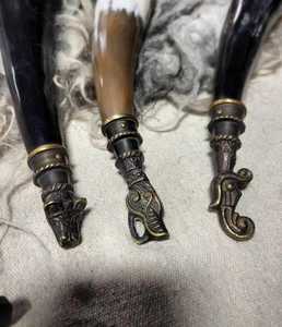 Cuerno de búfalo medieval grande tallado a mano y pulido, cuerno para beber, estilo náutico, adornos navideños para Mead Ale - Product Image 3