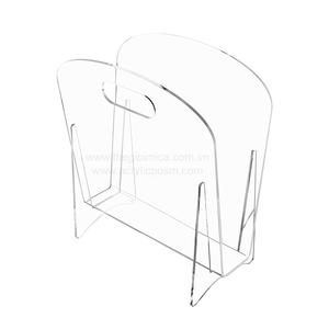 Support de comptoir pliable en acrylique transparent de bon fournisseur pour brochures de prospectus de magazines - Product Image 3