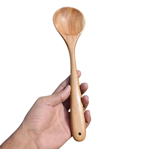 Ensemble d'ustensiles de cuisine en bois de teck de qualité supérieure, 6 pièces, écologiques, sûrs, antiadhésifs, durables, cuillères de cuisine, spatules, fête - Product Image 6
