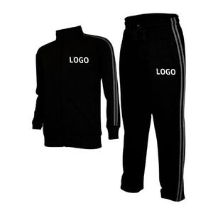 Top qualité 100% coton à capuche pantalons de survêtement personnalisé haute couture bord coupé deux pièces ensemble survêtements - Product Image 5