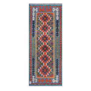 Alfombra Kilim de Maimana, Afganistán, 196 x 79 cm, Alfombras y Juegos de Alfombras - Product Image 1