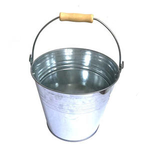 Seau rond en fer à lisser avec poignée unique, outil de nettoyage ménager et accessoires - Product Image 5