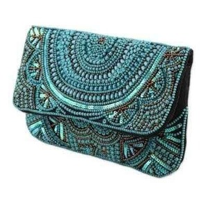 Pochette de haute qualité en soie brodée de fleurs, avec logo personnalisé, emballage personnalisé, chaîne d'épaule – Broderie et travail au point de croix - Product Image 5