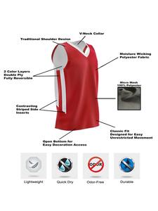 Maillot de basket-ball réversible personnalisé unisexe, taille plus, tissu respirant en maille, séchage rapide pour le fitness et le sport - Product Image 3