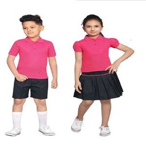 Uniforme d'école primaire Vêtements pour enfants T-shirt pour garçons avec short et robe chasuble pour filles - Product Image 5
