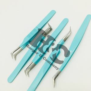 Pinzas de visón de nueva llegada, pinzas de pestañas rectas de acero inoxidable sostenibles, pinzas de extensión de pestañas con logotipo de PVC gratis - Product Image 2