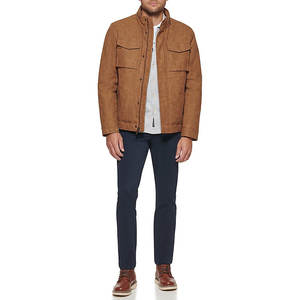 Meilleure qualité peau de vache col montant veste pour hommes personnalisable fermeture éclair Fitness perceuse veste toutes couleurs tailles vêtements de sport d'hiver - Product Image 3