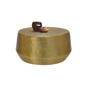 2025 Modern New Design <b>Gold</b> Hammered Coffee <b>Table</b> Highest Quality Metal Stand Size <b>Side</b> <b>Table</b> for Living Room Dining Decor - Product Image 2