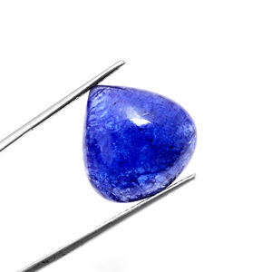 Cabochon en Tanzanite naturelle 20x19mm pour bijoux, Cabochon en forme de cœur avec pierres précieuses en vrac de qualité supérieure - Product Image 1