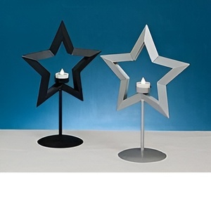 Modern Star Christmas 2024 Metal T <b>Candle</b> <b>Holder</b> Set With Wooden <b>Marble</b> Base Home Festival Decoration <b>Candle</b> Tea Light <b>Holder</b> - Product Image 4