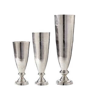 Jarrón de Aluminio Brillante Hecho a Mano, Duradero, de Alta Calidad, Cromado, Moderno, para Decoración de Bodas, para Flores Frescas - Product Image 3