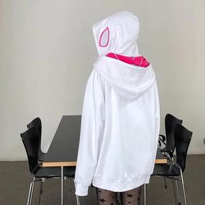 Winter Ready Customizable 100% Cotton <b>Men's</b> <b>Balaclava</b> Hoodie with Double Hood Zip Drop Shoulder for Cold Weather Protection - Product Image 4