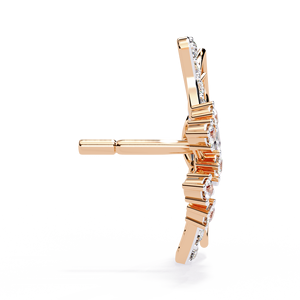 Boucles d'oreilles papillon en or blanc pour femmes, certifiées IGI, or en gros, bijoux fins, boucles d'oreilles en moissanite cultivée en laboratoire - Product Image 4