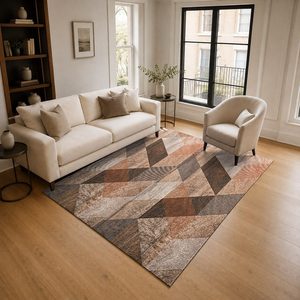 RUGS DEPOT LXDP-0693 Wholesale Red Burgundy Designer Pattern Digital Printed Machine Washable Chenille Area Rug Non <b>Slip</b> - Product Image 2
