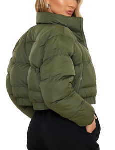 Recién llegado, superventas, Abrigo acolchado impermeable de Invierno para mujer personalizado, abrigo de burbujas, chaquetas acolchadas recortadas gruesas de retazos - Product Image 4