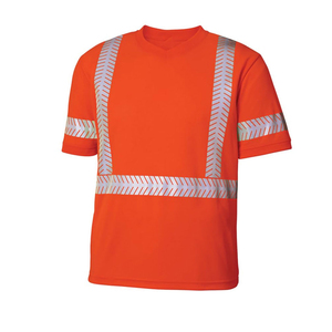 T-shirt réfléchissant de sécurité à manches courtes haute visibilité T-shirt de vêtements de travail réfléchissant de sécurité T-shirt de vêtements de travail personnalisés - Product Image 1
