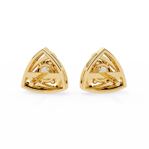 Pendientes Brillantes de Oro de 18K para Mujer con Diamantes Redondos de Corte Brillante Cultivados en Laboratorio, Ideales para Uso Diario - Product Image 4