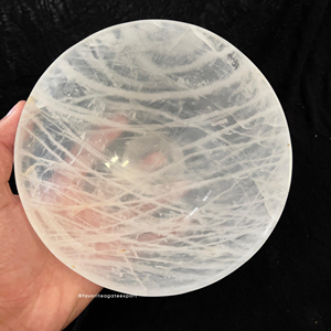 Cuenco redondo tallado de cuarzo transparente tallado Natural, cuenco de almacenamiento de energía curativa de cristal, regalo espiritual único para decoración del hogar - Product Image 6