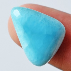 Pectolita Azul, Tamaño 3-21 mm, Corte Elegante, Gema Cabujón de Larimar Natural de la República Dominicana del Mar Caribe para la Fabricación de Joyas - Product Image 4