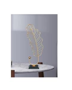 Sculpture en aluminium de couleur dorée unique avec base en métal pour la décoration de la vaisselle à la maison Sculpture en métal de qualité supérieure - Product Image 1