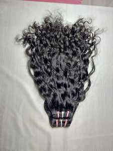 Extensiones de cabello rizado indio clásico sin procesar 100%, paquetes Remy de ondas profundas de ondas naturales, precio al por mayor, pelos Jerry crudos - Product Image 5