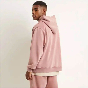 High Quality 500GSM Heavyweight 100% Cotton Winter Plain Dyed Vintage Pullover Hoodie Custom Designer Streetwear Acid <b>Wash</b> - Product Image 2