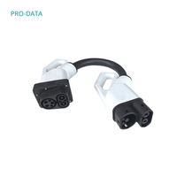 Adaptateur de charge pour véhicule électrique 32A, connecteur EV Type 2 vers Type 2, matériau PVC pour véhicules