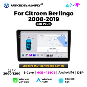 Navifly C30 <span class=keywords><strong>Plus</strong></span>, unidad principal de navegación para coche, pantalla Android para coche, Mp3, reproductor de vídeo, Radio para Citroen <span class=keywords><strong>Berlingo</strong></span> 2008-2019 - Product Image 4