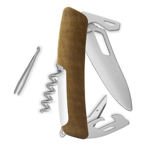 Coltello Pieghevole Swiza Le No-Rtro ALLMATT SH03 - 12 Funzioni con Manico in Legno di Noce - Product Image 2