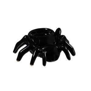 Contemporary Designer <b>Black</b> Metal <b>Candle</b> <b>Holder</b> Modern Decorative Tabletop Accent Elegant Iron Stand for Office and Home - Product Image 1