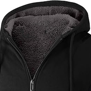 Heavyweight เสื้อฮู้ดผู้ชายแบบมีซิปมีฮู้ดสำหรับผู้ชายวินเทจซีดจางมีฮู้ดซักกรดสร้างจากชุดเดรสกีฬา - Product Image 2