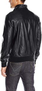 <b>Men's</b> Classic Zipper <b>Leather</b> <b>Jacket</b> with Covered Button Closure Soft Material Modern Fit for Everyday Look <b>jacket</b> for <b>men</b> - Product Image 6