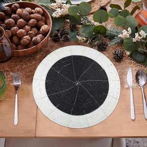 Best Theme Design Rounded Tableware Decorative <b>Placemat</b> Glass <b>Beads</b> Place Mat for Parties and Other Functions - Product Image 4