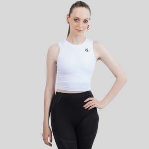 Soutiens-gorge de sport confortables GA Sports White Vest - Product Image 1