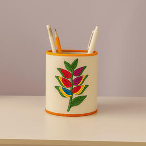 ที่ใส่ปากกาปักลายลูกปัดทำมือดีไซน์เฮลิโกเนียที่จัดของบนโต๊ะทำงานเป็นมิตรกับสิ่งแวดล้อมสินค้าของขวัญที่ปรับแต่งได้ทนทาน - Product Image 1