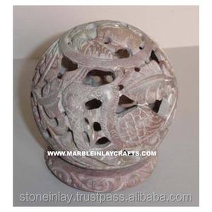 Beautiful Handcrafted Soapstone <b>Tea</b>-<b>Light</b> <b>Candle</b> Lamps - Product Image 1