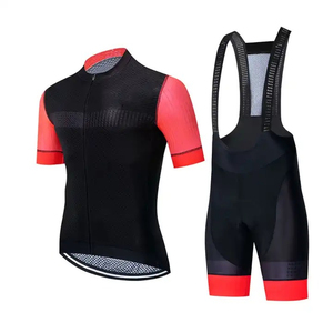 Conjunto de camisetas deportivas de talla grande personalizadas unisex, conjunto de pantalones cortos con babero, diseño sublimado ecológico, uniforme de ciclismo transpirable de secado rápido - Product Image 1